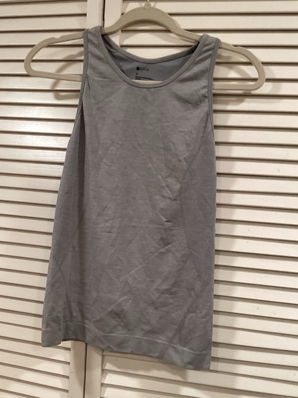 Zella Women's Gray Racer Back Tank Top - Sleeveless Basic S